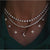 Boho Multi-element Crystal Necklaces For Women Fashion Gold Silver  Necklace Vintage Multiple Layers Pendant Necklace Jewelry