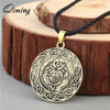 Norse Statement Viking Necklace Men' Pagan Jewelry Wolf Axe Thor Hammer Amulet Symbol Slavic Punk Vintage Women Necklace Gift