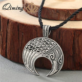 Norse Statement Viking Necklace Men' Pagan Jewelry Wolf Axe Thor Hammer Amulet Symbol Slavic Punk Vintage Women Necklace Gift