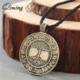 Norse Statement Viking Necklace Men' Pagan Jewelry Wolf Axe Thor Hammer Amulet Symbol Slavic Punk Vintage Women Necklace Gift