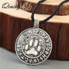 Norse Statement Viking Necklace Men' Pagan Jewelry Wolf Axe Thor Hammer Amulet Symbol Slavic Punk Vintage Women Necklace Gift